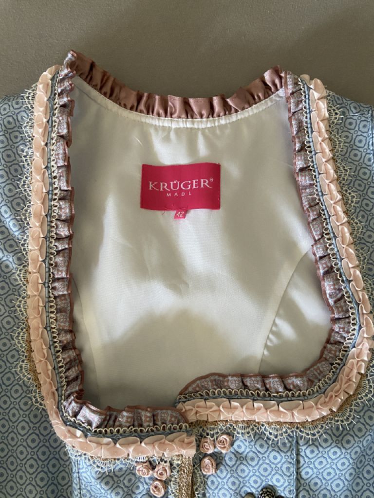 Neu KRÜGER Dirndl Größe 42 Tracht Stickerei