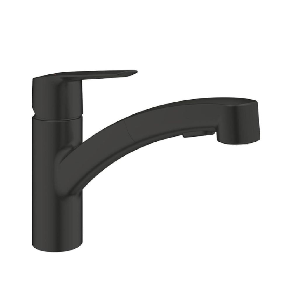 NEU schwarz matt Messing Grohe Start Küchenarmatur, Wasserhahn, ausziehbar schwenkbar Neupreis 188 €
