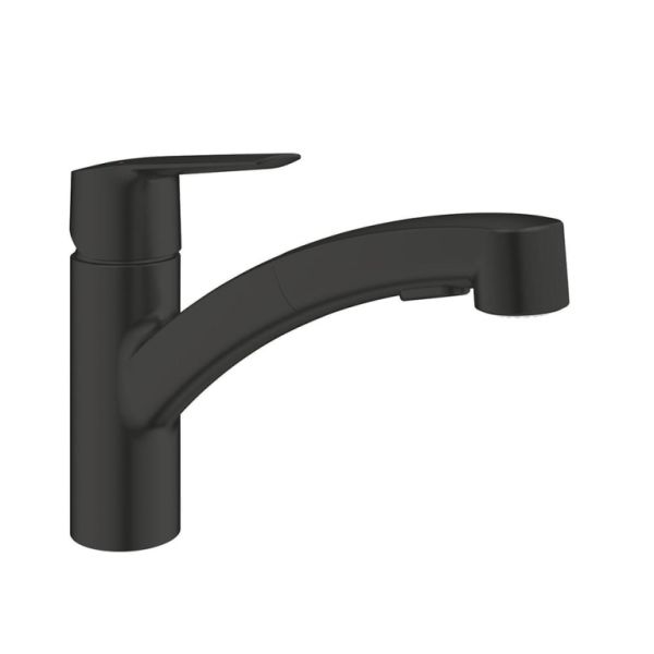NEU schwarz matt Messing Grohe Start Küchenarmatur, Wasserhahn, ausziehbar schwenkbar Neupreis 188 €