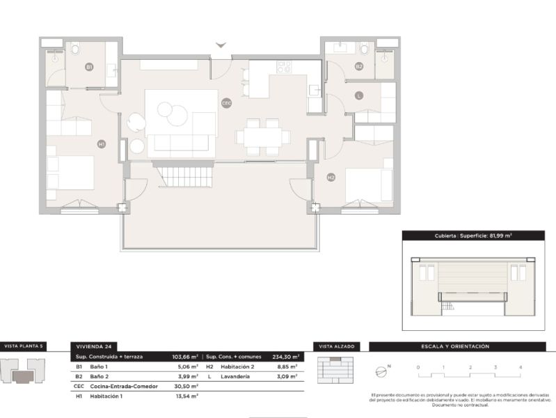 Ático de obra nueva en Santa Catalina