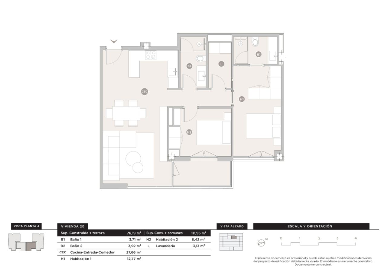 Piso de obra nueva en Santa Catalina