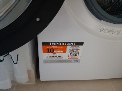 Nueva lavadora Beko 9 kg 1400 rpm frontal DSP A blanc comprada el 27.03.2026