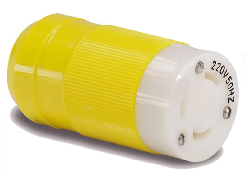 neuer Hubbell, Landstromstecker gelb, 230V 32A