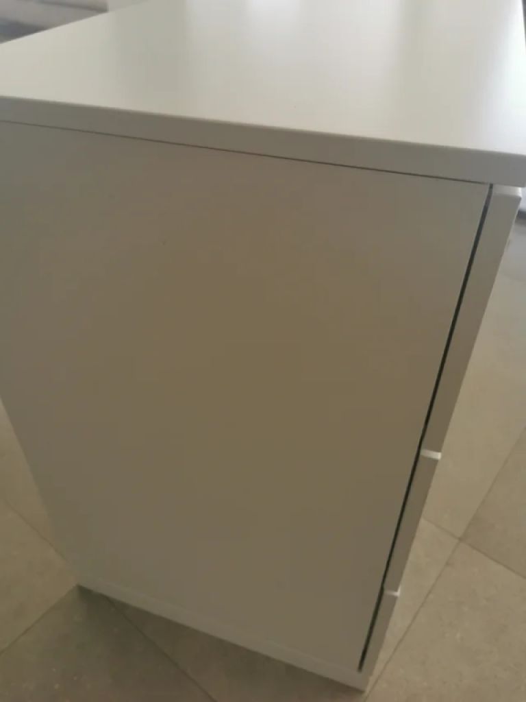 Cómoda NORDLI vertical, 3 cajones, blanca