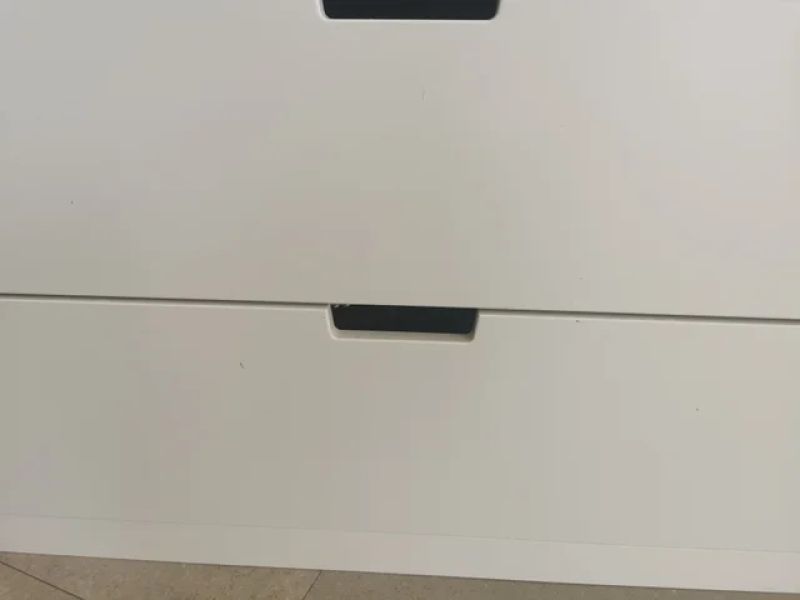 Cómoda NORDLI vertical, 3 cajones, blanca