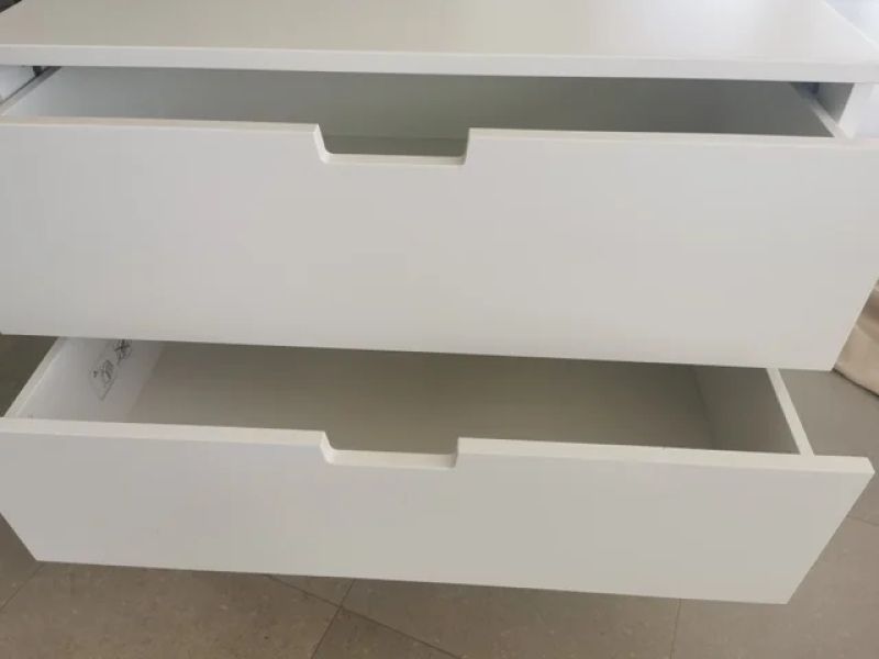 Cómoda NORDLI vertical, 3 cajones, blanca