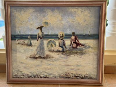 Cuadro al óleo en marco aprox. 58 x 68 cm