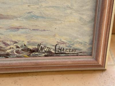 Cuadro al óleo en marco aprox. 58 x 68 cm