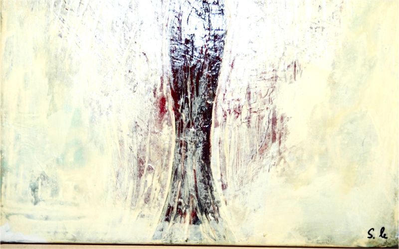 Óleo "Ángel de la guarda", firmado