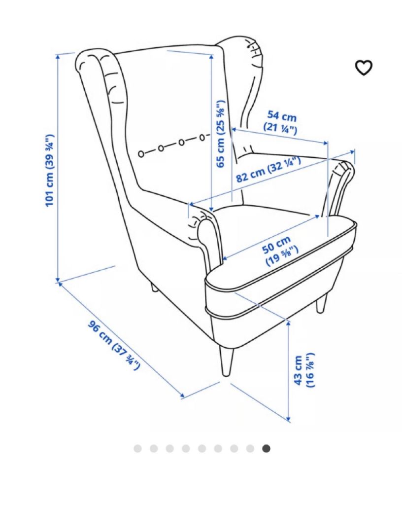 Sillón orejero con otomana