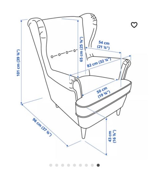 Sillón orejero con otomana