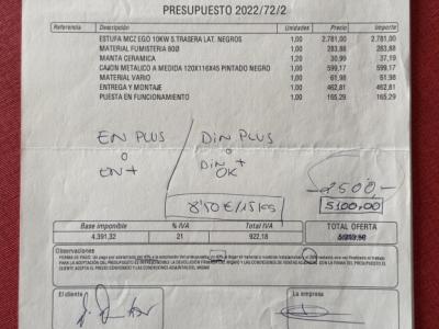 Estufa de pellets 10 kW