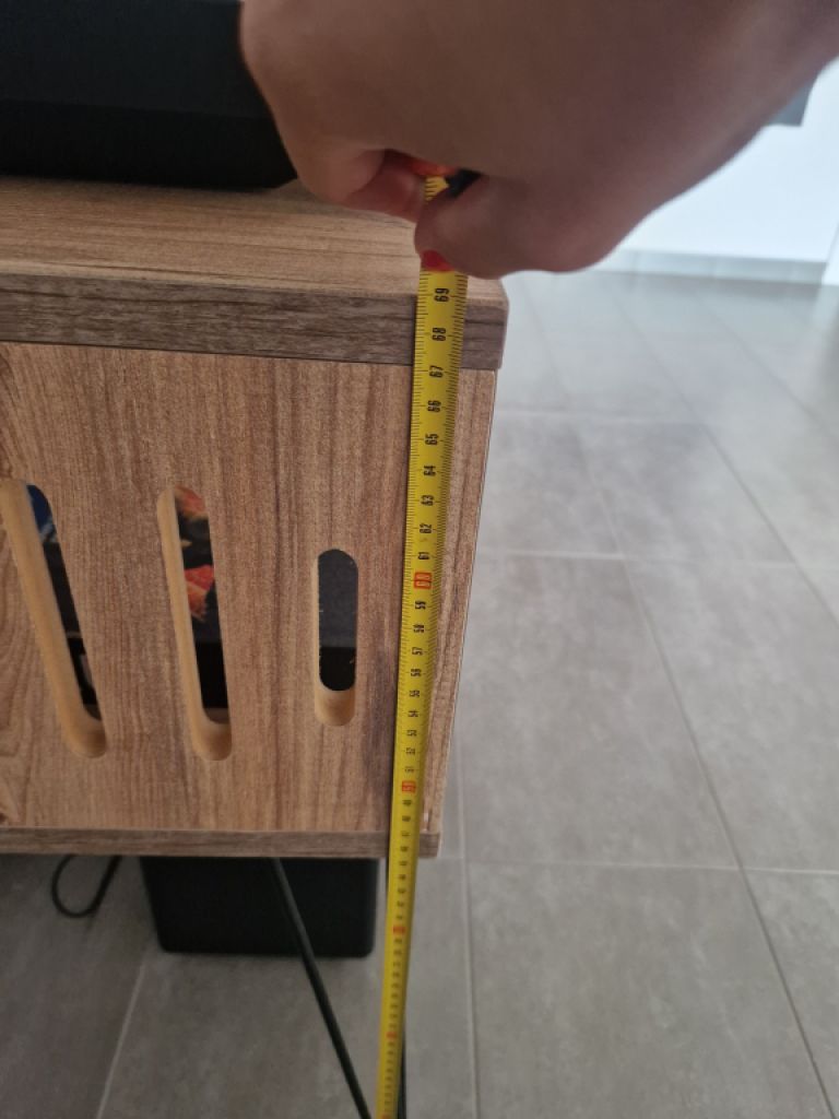 Record player furniture with “hairpin” legs + vinyl storage (Etsy-style)