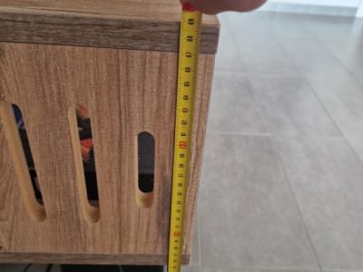 Record player furniture with “hairpin” legs + vinyl storage (Etsy-style)