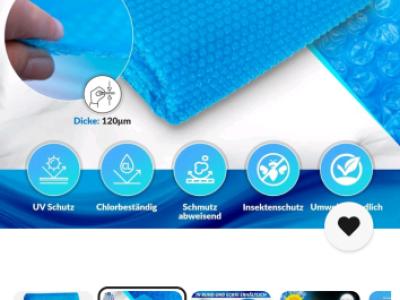 Poolabdeckung Poolfolie Solarfolie 4x8 neu Schwimmbad Abdeckung