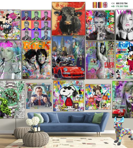 Arte Pop Art sobre lienzo