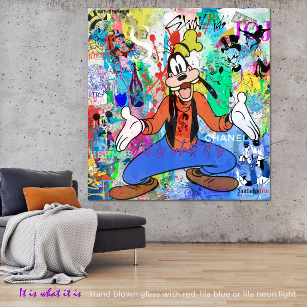 Pop Art  con letras de neón