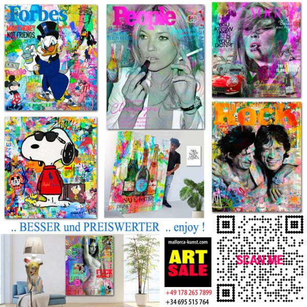 PopArt Kunst auf Leinwand -  Winterpreise Buy two take three