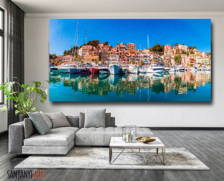 Port Soller - Art on Canvas 170x100cm
