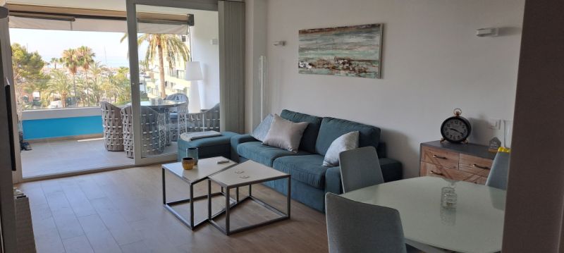 Portals Nous : Saisonale Vermietung - Meerblick, direkter Zugang zum Hafen -trop. Garten m. Pool