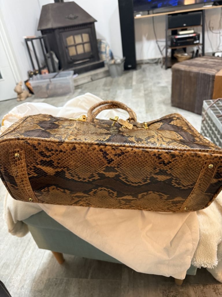 Python bag used only once in Birkin style