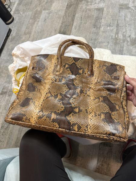 Python bag used only once in Birkin style
