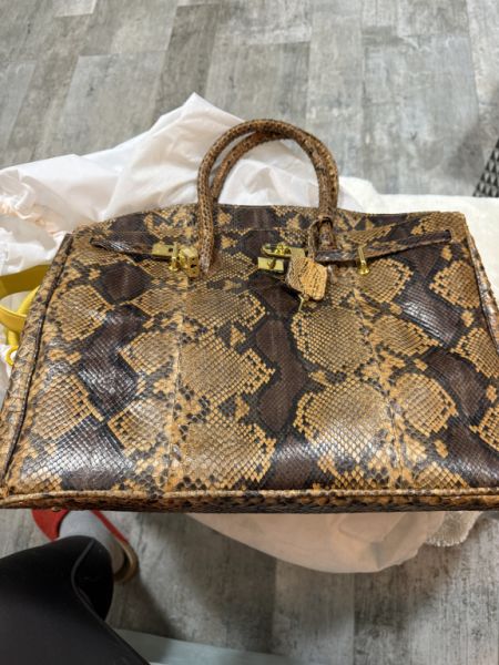 Python bag used only once in Birkin style