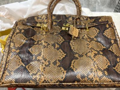 Python bag used only once in Birkin style