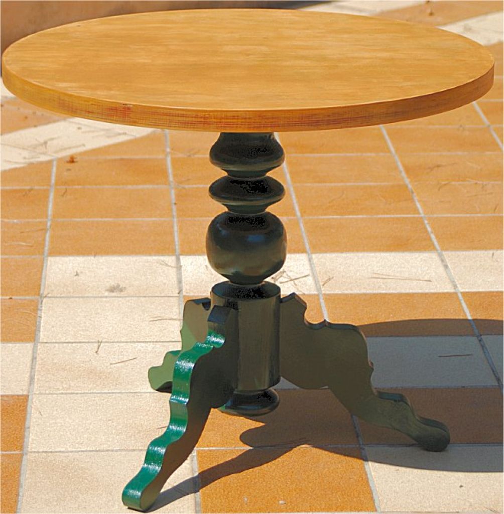 Mesa redonda de madera estilo Biedermeier Ø 70 cm – muy buen estado