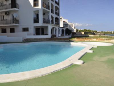 SEASON from SEPT 26 : Ground floor apartment with fireplace, pool and sea view in Porto Colom -- AP 