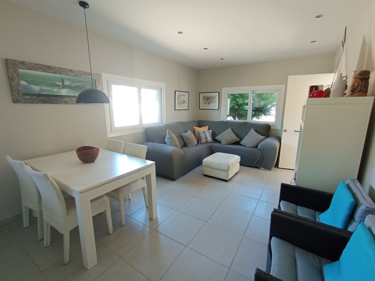 SAISON: Ebenerdiges Chalet mit Fussbodenheizung an der Küste von Sa Rapita --- CH 19 T