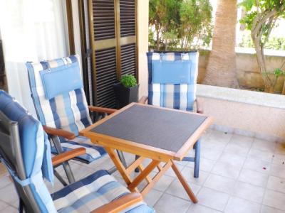 Saison: Ebenerdiges Chalet mit Garten in Sa Rapita-- CH 90 T