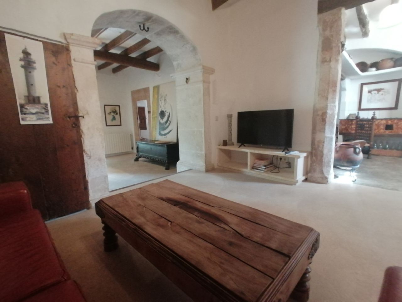 Temporada: Apartamento en planta baja con calefacción central de gasóleo, terraza en el campo cerca de Cas Concos -- AP 62 T