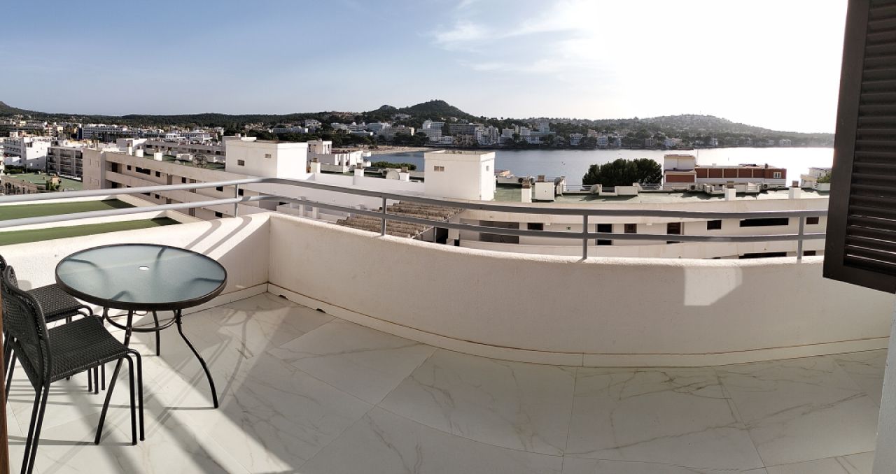 SANTA PONSA: Ruhige, renovierte möblierte 2 SZ-Wohnung mit Meerblick-Terrasse, Heizung & Pool zu VM