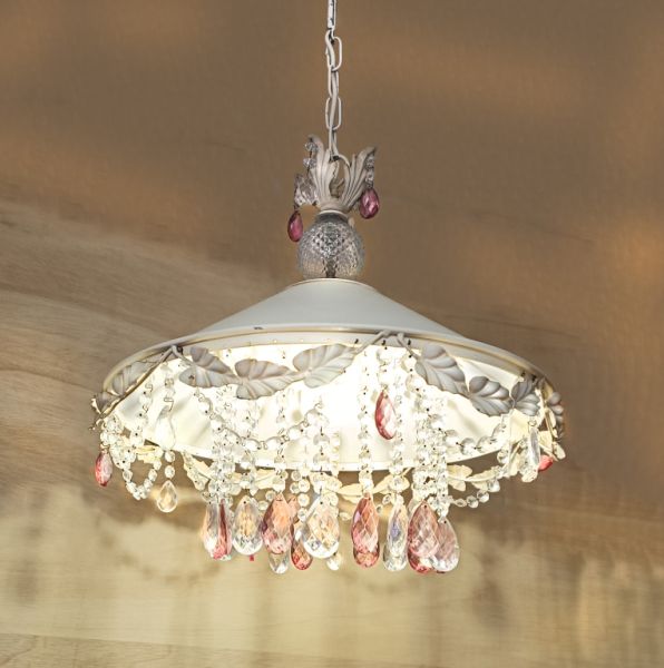 Beautiful ceiling lamp, 1 light, with glass crystal, NEW, display model, now at a great price