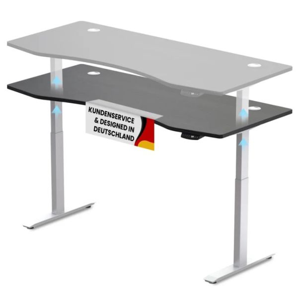 Desk (white) with electric height adjustment (top condition)