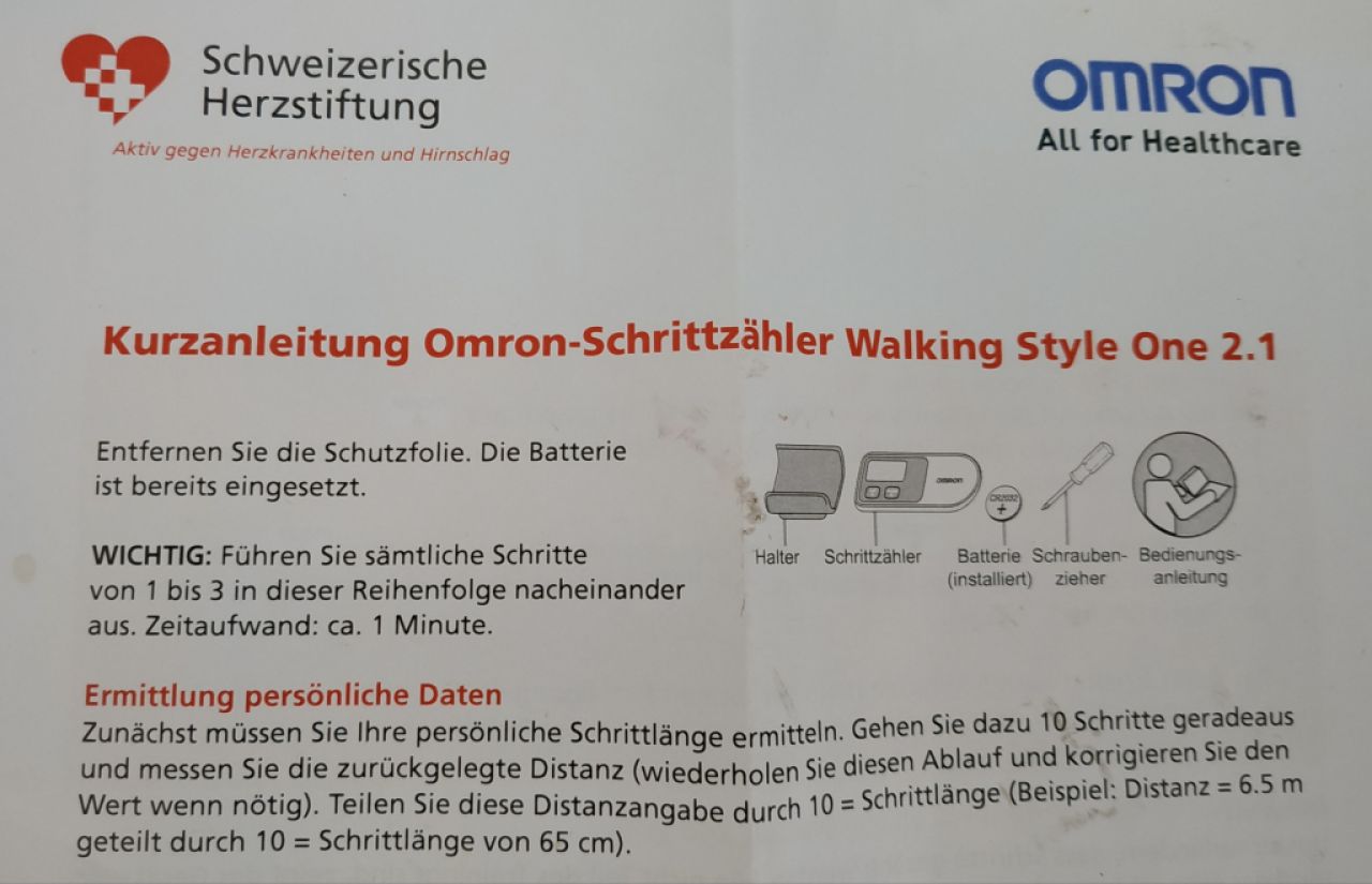 Schrittzähler Omron One2 NEU und originalverpackt