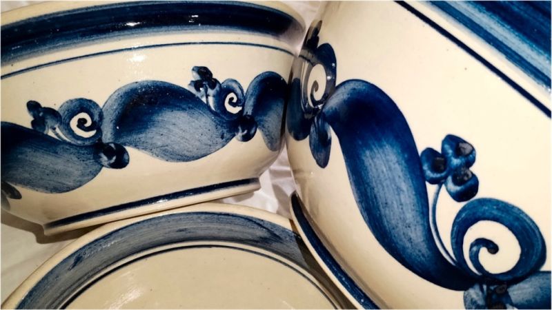 Schüssel-Set 3 Schüsseln. Keramik, handgetöpfert, handbemalt