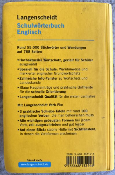 Diccionario Escolar - Inglés de Langenscheidt