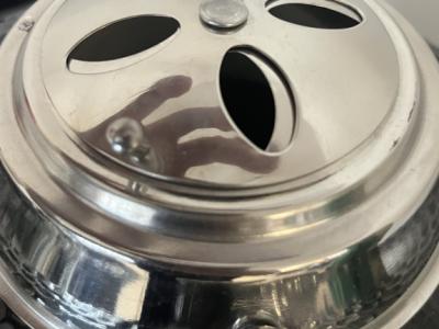 Black Ceramic Kamado 2-in-1 Smoker with Charcoal Grill 56 cm