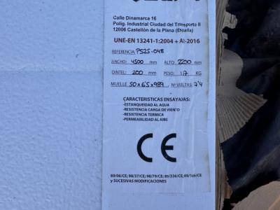 Sectional garage door NEW 4.5 meters wide