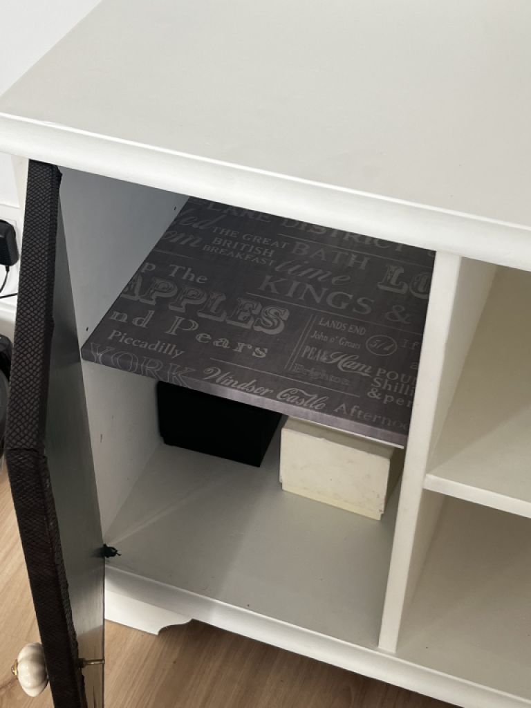 Sideboard 150cm long covered with artificial leather