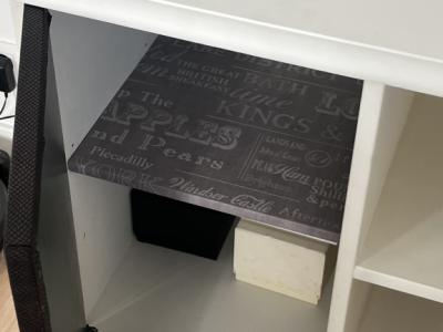 Sideboard 150cm long covered with artificial leather