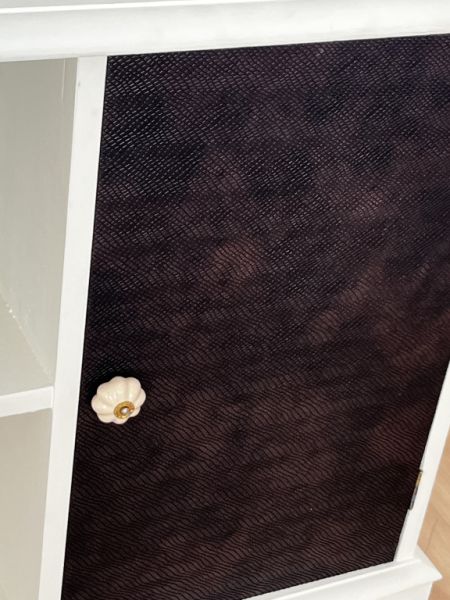 Sideboard 150cm long covered with artificial leather