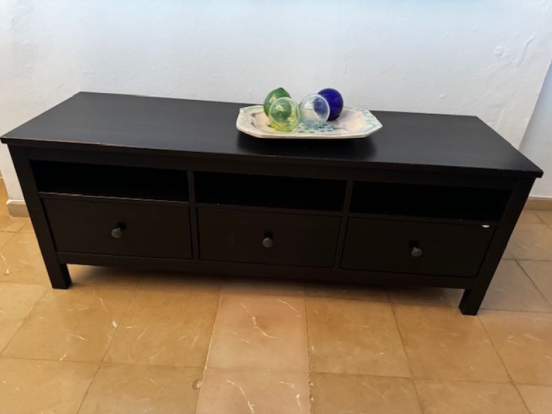 Sideboard TV cabinet 149x57x59 cm dark brown/black