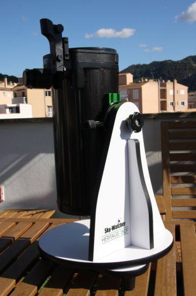 SkyWatcher Heritage 150 FlexTube 150/750 f/5 Dobson Teleskop mit Parabolspiegel + Zubehör, neuwertig