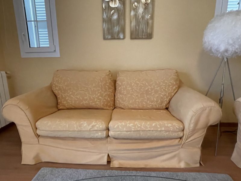 Sofa 2 pieces yellow 1.85 / 2.10 m