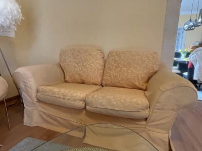 Sofa 2 pieces yellow 1.85 / 2.10 m