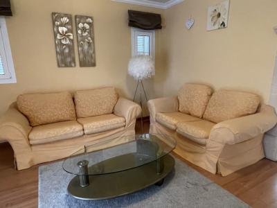 Sofa 2 pieces yellow 1.85 / 2.10 m