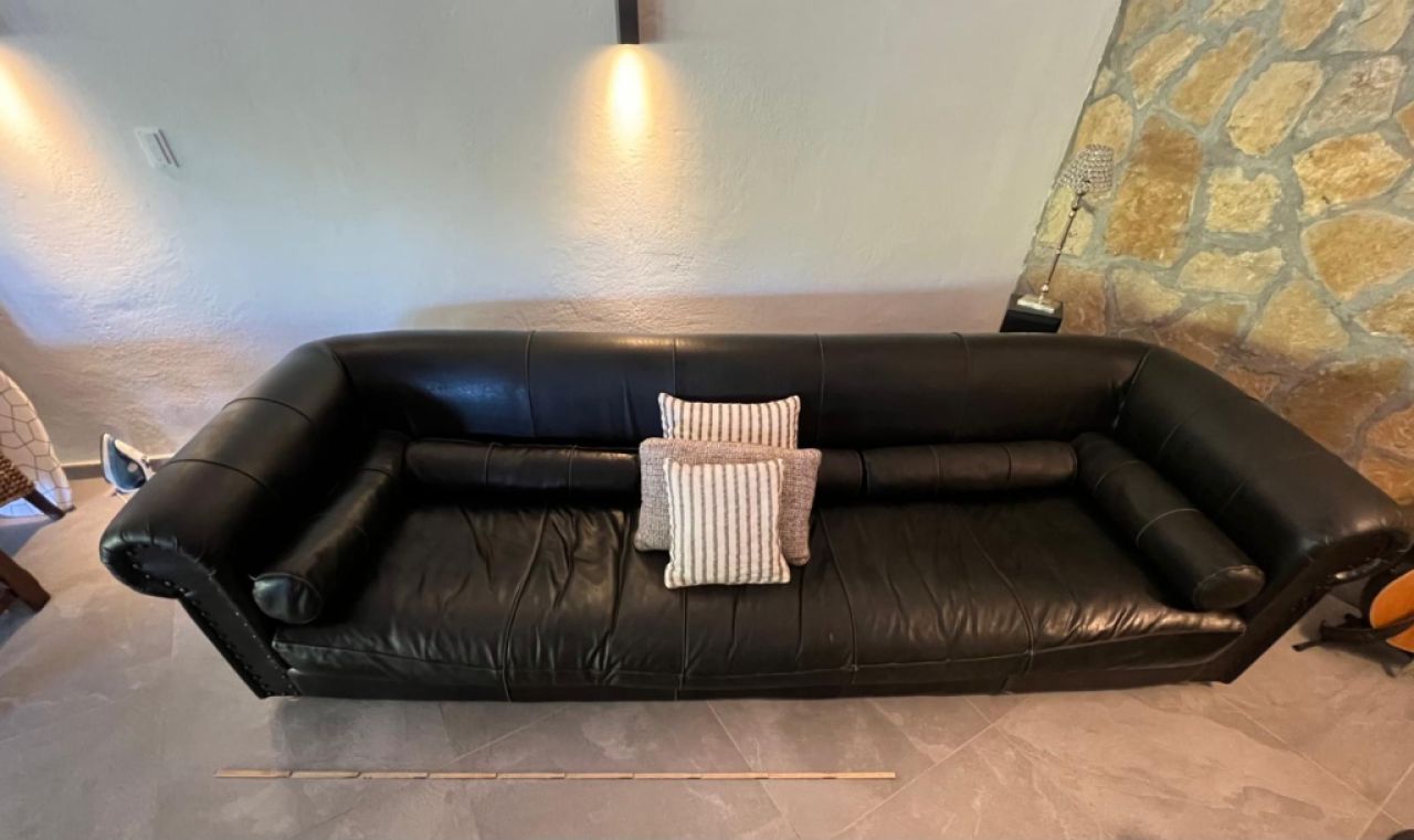 Sofa Unikat -  Chesterfield XXL Ledersofa - dunkelbraun - gut erhalten - 3,40 m lang